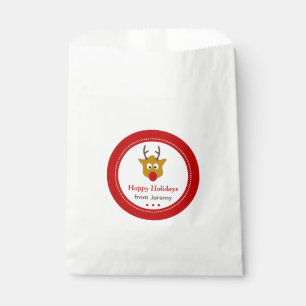 Bolsa De Papel Regalo de Navidades de renos rojos