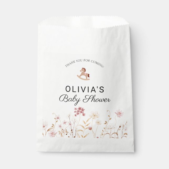 Bolsa De Papel Regalo de recuerdo con Floral de flores silvestres (Anverso)