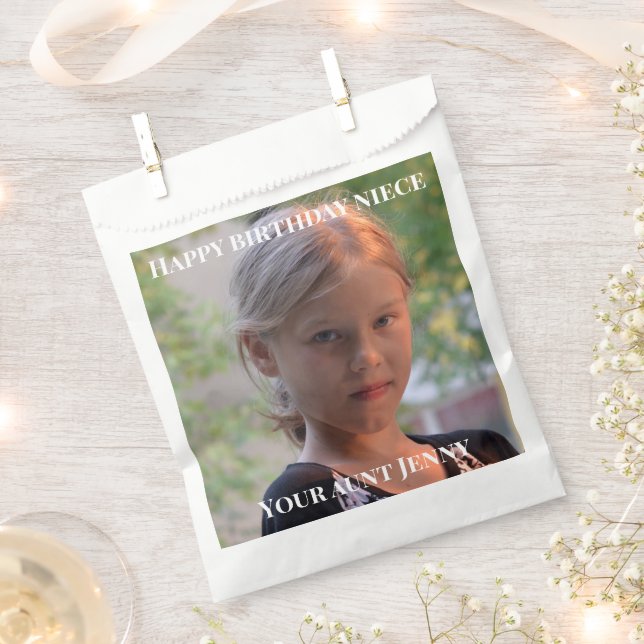 Bolsa De Papel Regalo feliz de la sobrina de cumpleaños (Cortado)