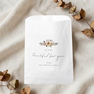 Bolsa De Papel Regalo Floral de Otoño Nostálgico de Acción de Gra