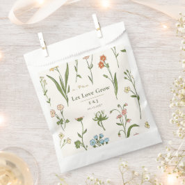 Bolsa De Papel Regalo personalizado de flores silvestres rústicas