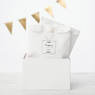 Bolsa De Papel Regalo personalizado moderno y elegante para boda