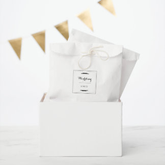 Bolsa De Papel Regalo personalizado moderno y elegante para boda