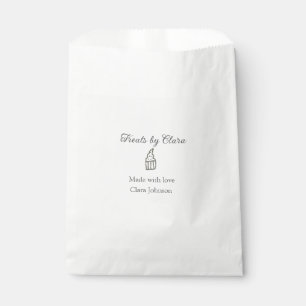 Bolsa De Papel regalos de brillo de plata panadería hecha con amo