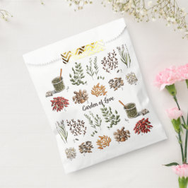 Bolsa De Papel Regalos de Tesoros de Jardín Semillas y Hierbas Fa