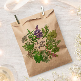 Bolsa De Papel Regalos de Tesoros del Jardín Semillas de Hierbas