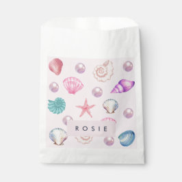 Bolsa De Papel Regalos personalizados con monograma de conchas ma