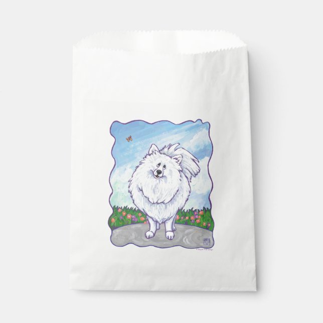 Bolsa De Papel Regalos y accesorios de Pomerania Blanca (Anverso)
