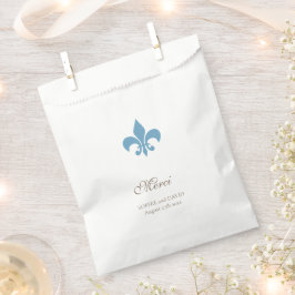 Bolsa De Papel Regency French Blue Fleur de Lis Boda MGracias