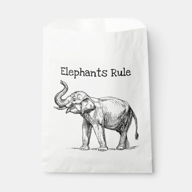 Bolsa De Papel Regla de los Elefantes (Anverso)