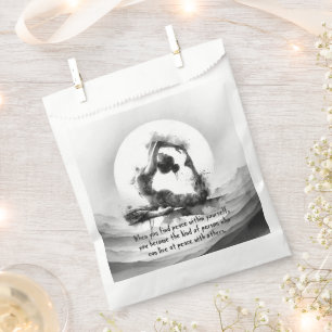 Bolsa De Papel Reiki de yoga de una pierna de paloma de pichón de