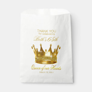 Bolsa De Papel Reina del purpurina de nuestra 65.a corona del