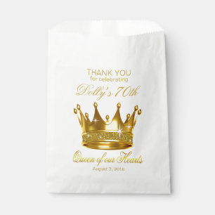 Bolsa De Papel Reina del purpurina de nuestra 70.a corona del