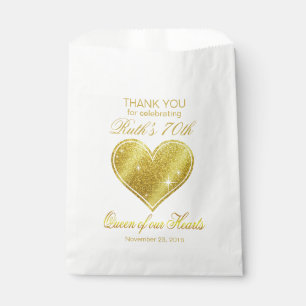 Bolsa De Papel Reina del purpurina de nuestro 70.o cumpleaños de
