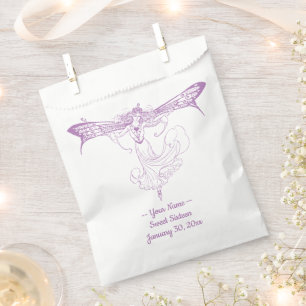 Bolsa De Papel Reina Mab Hada, Dulces Dieciséis en Púrpura