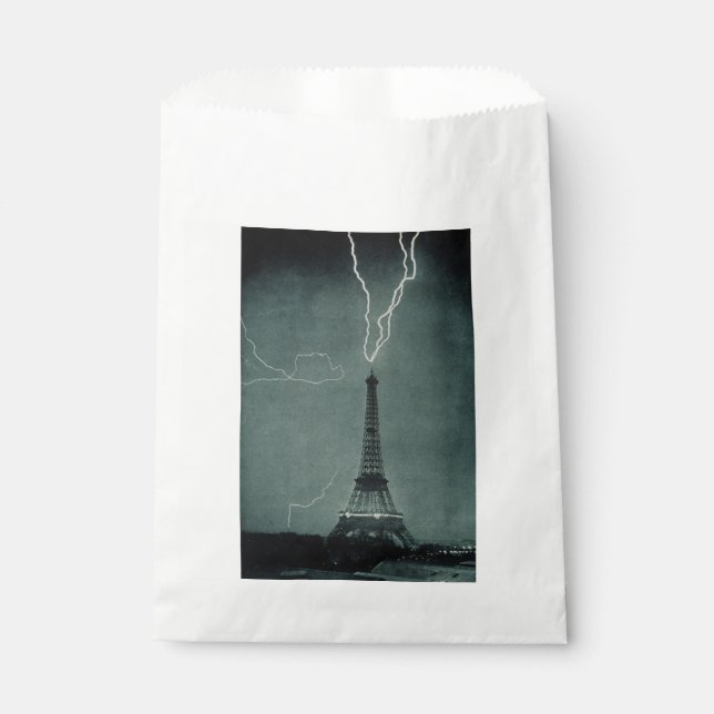 Bolsa De Papel Relámpago que impacta la Torre Eiffel (Anverso)