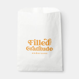 Bolsa De Papel Relleno de Gratitude Vintage Añadir tu nombre