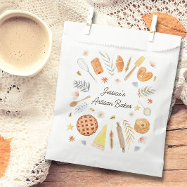 Bolsa De Papel Repostería de Pastelería Personalizada con Acuarel