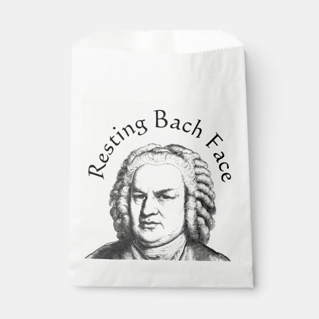 Bolsa De Papel Resting Bach Face Classical Music Composer (Anverso)