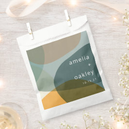 Bolsa De Papel Resumen moderno Arte Sabor Verde Boda Personalizad