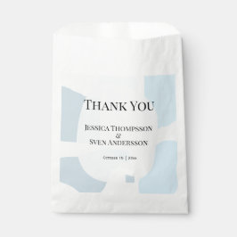 Bolsa De Papel Resumen moderno Boda artístico Minimalista azul