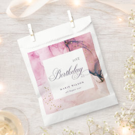 Bolsa De Papel Resumen Pastel Pink Purple Naval Cualquier Edad Cu