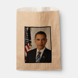 Bolsa De Papel Retrato de Barack Obama en la Casa Blanca