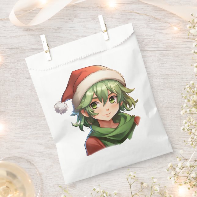 Bolsa De Papel Retrato de navidades Anime Elf (Cortado)