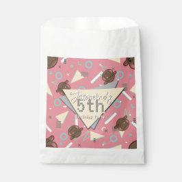 Bolsa De Papel Retro 80's Pink Baby Hippo Birthday