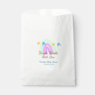 Bolsa De Papel Retro arco iris twinkle pequeño estrellas bebé sh