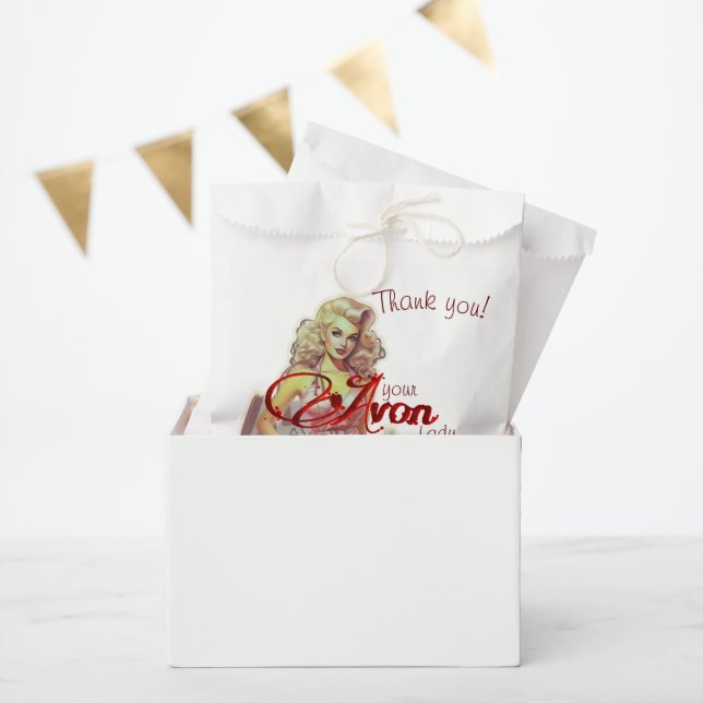 Bolsa De Papel Retro Avon Gracias (Fiesta)