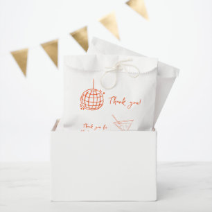 Bolsa De Papel Retro Birthday Disco Ball cocktail gracias a favor