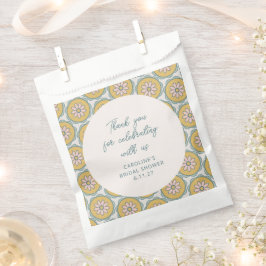 Bolsa De Papel Retro Boho Floral Amarillo Personalizado Ducha Gra