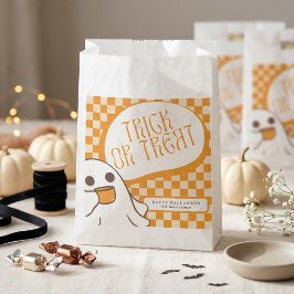 Bolsa De Papel Retro Espeluznante Adorable Fantasma Halloween