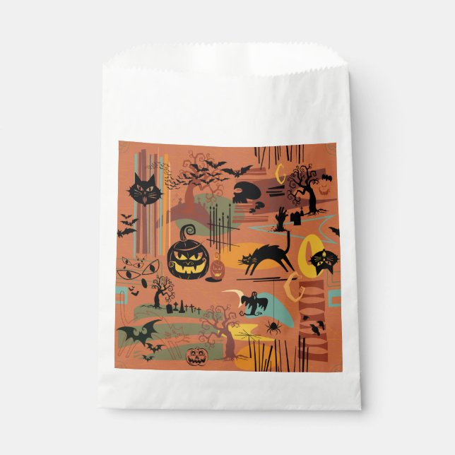 Bolsa De Papel Retro Halloween O'Rama (Anverso)