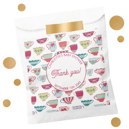 Bolsa De Papel Retro Tea Fiesta Baby Shower