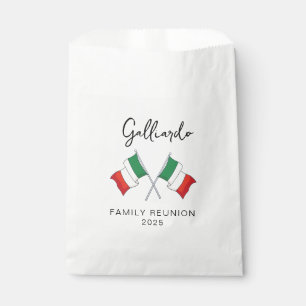 Bolsa De Papel Reunión Familiar de la Bandera Italiana