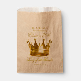 Bolsa De Papel Rey de nuestros corazones 70.ª corona de Relieve m