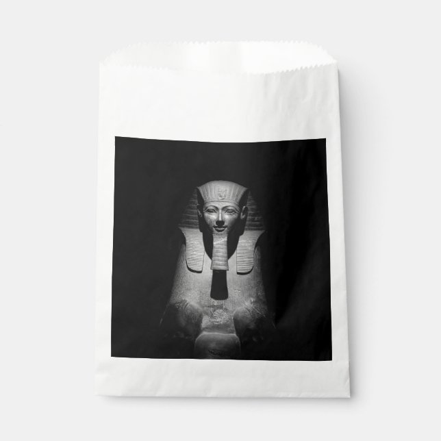 Bolsa De Papel Rey del faraón blanco y negro (Anverso)