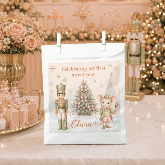 Bolsa De Papel Rey Ratón Cascanueces Soldado Cumpleaños Dulce Uno (Nutcracker Sugar Plum Fairy Soldier Mouse Favor Bag)