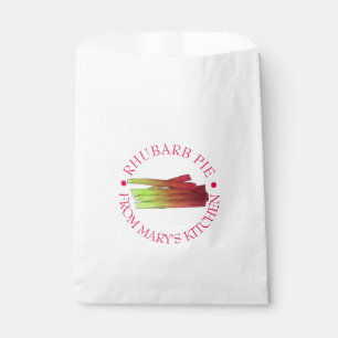 Bolsa De Papel Rhubarb alza un muelle casero desde la cocina de