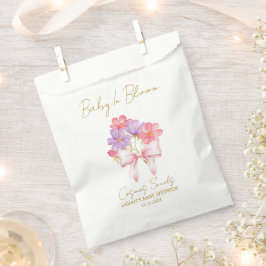 Bolsa De Papel Ribbon | Cosmos Seeds Baby Shower Favor Bag