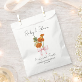 Bolsa De Papel Ribbon | Marigold Seeds Baby Shower Favor Bag