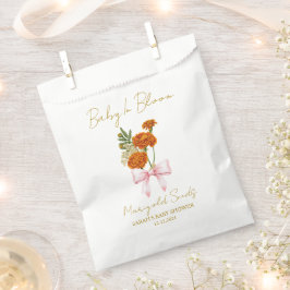 Bolsa De Papel Ribbon | Marigold Seeds Baby Shower Favor Bag
