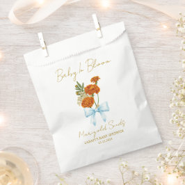 Bolsa De Papel Ribbon | Marigold Seeds Baby Shower Favor Bag