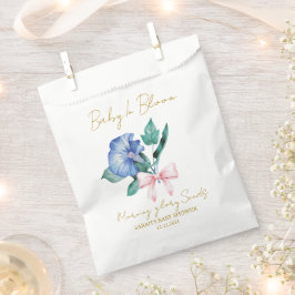 Bolsa De Papel Ribbon | Morning glory Seeds Baby Shower Favor Bag