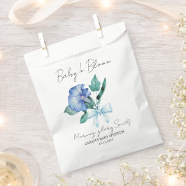 Bolsa De Papel Ribbon | Morning glory Seeds Baby Shower Favor Bag