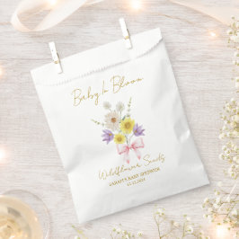Bolsa De Papel Ribbon | Wildflower Seeds Baby Shower Favor Bag