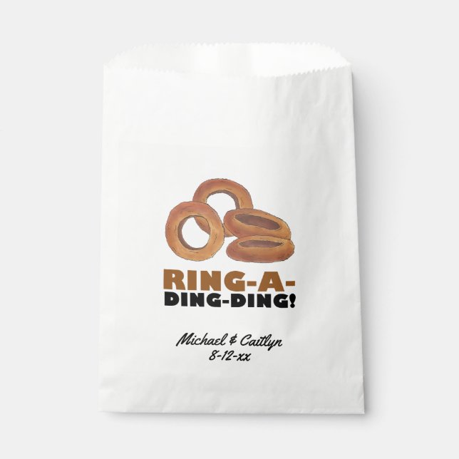 Bolsa De Papel Ring-a-Ding-Ding Bride Engagement Bachelorette (Anverso)