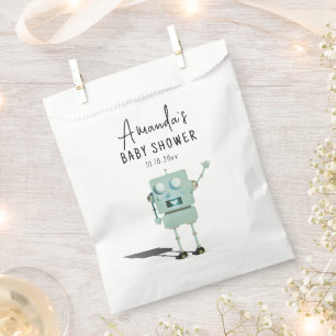 Bolsa De Papel Robot boy Baby Shower